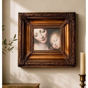 Bombay Co The Child Asleep Bernardino Luini Madonna Gold Leaf Frame Wall Art
